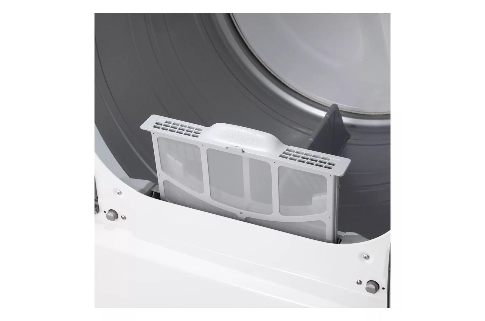 Lg DLE8400WE 7.3 Cu. Ft. Ultra Large Capacity Rear Control Electric Dryer With Lg Easyload™ Door And Ai Sensing