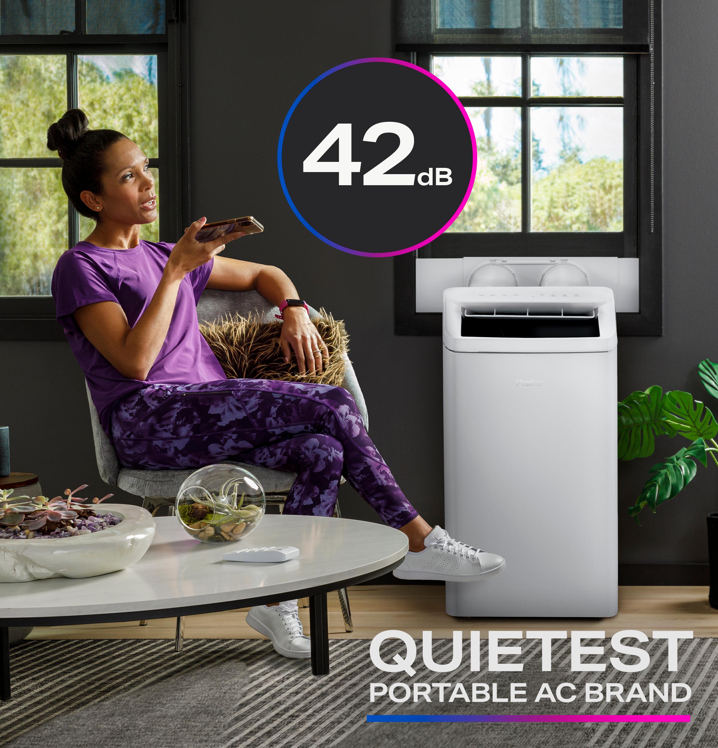 Ge Appliances PPHH12WWF Ge Profile® 12,000 Btu Dual-Hose, Inverter Heat/Cool Portable Air Conditioner With Dehumidifier And Remote, White
