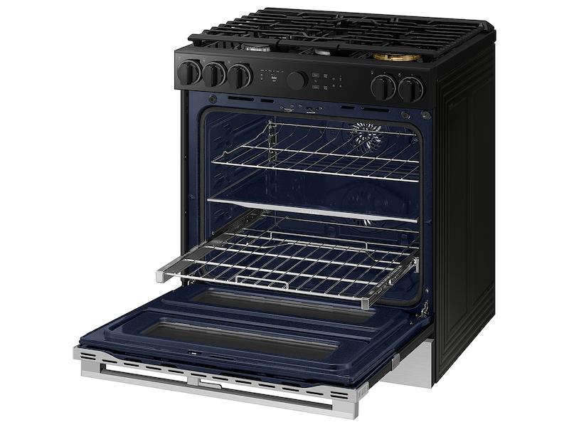 Samsung NSG6DG8550SR Bespoke Smart Slide-In Gas Range 6.0 Cu. Ft. With Flex Duo™ & Illuminated Precision Knobs In Stainless Steel