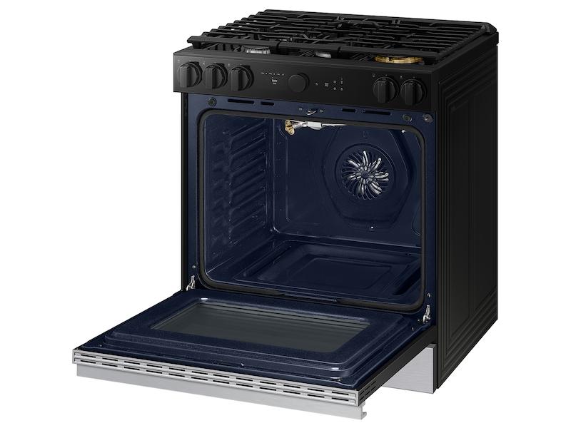 Samsung NSG6DG8700SR Bespoke 6.0 Cu. Ft. Smart Slide-In Gas Range With Smart Oven Camera & Illuminated Precision Knobs In Stainless Steel