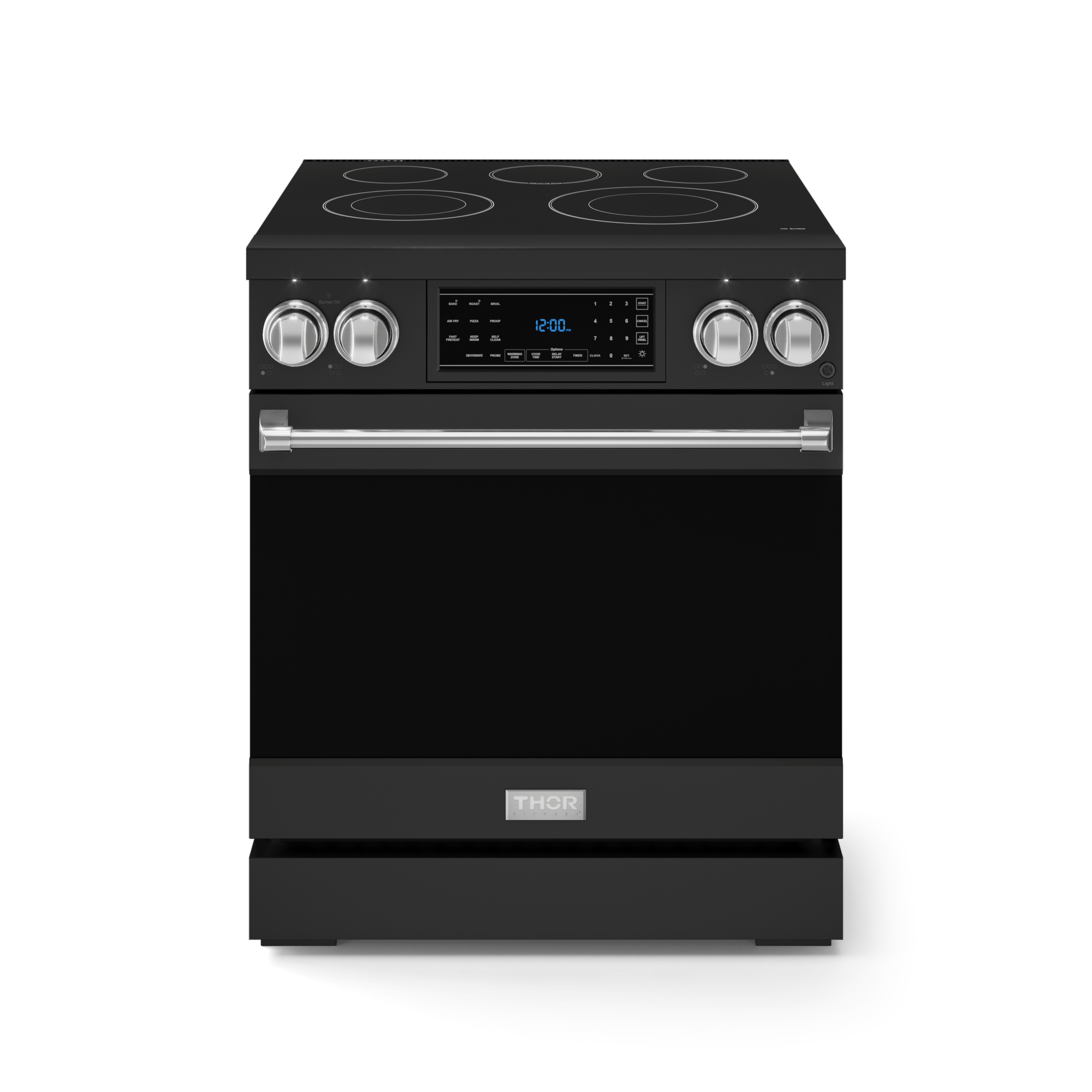 Thor Kitchen RSE30BSS 30 Inch Professional Electric Range With Tilt Panel Touch Control In Black/Stainless Steel Gordon Ramsay Series - Rse30B-Ss