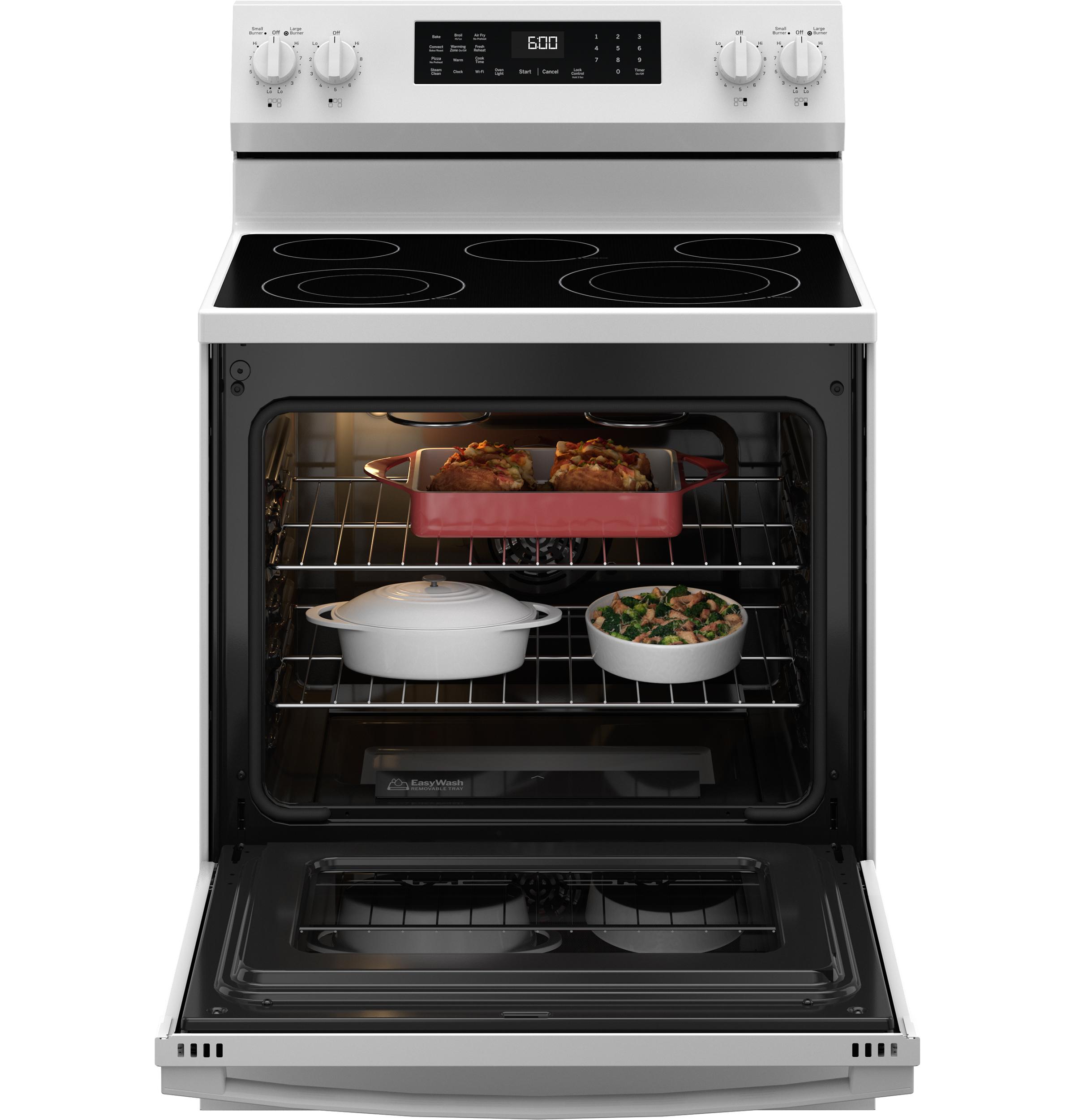 Ge Appliances GRF600AVWW Ge® 30" Free-Standing Electric Convection Range With No Preheat Air Fry And Easywash™ Oven Tray