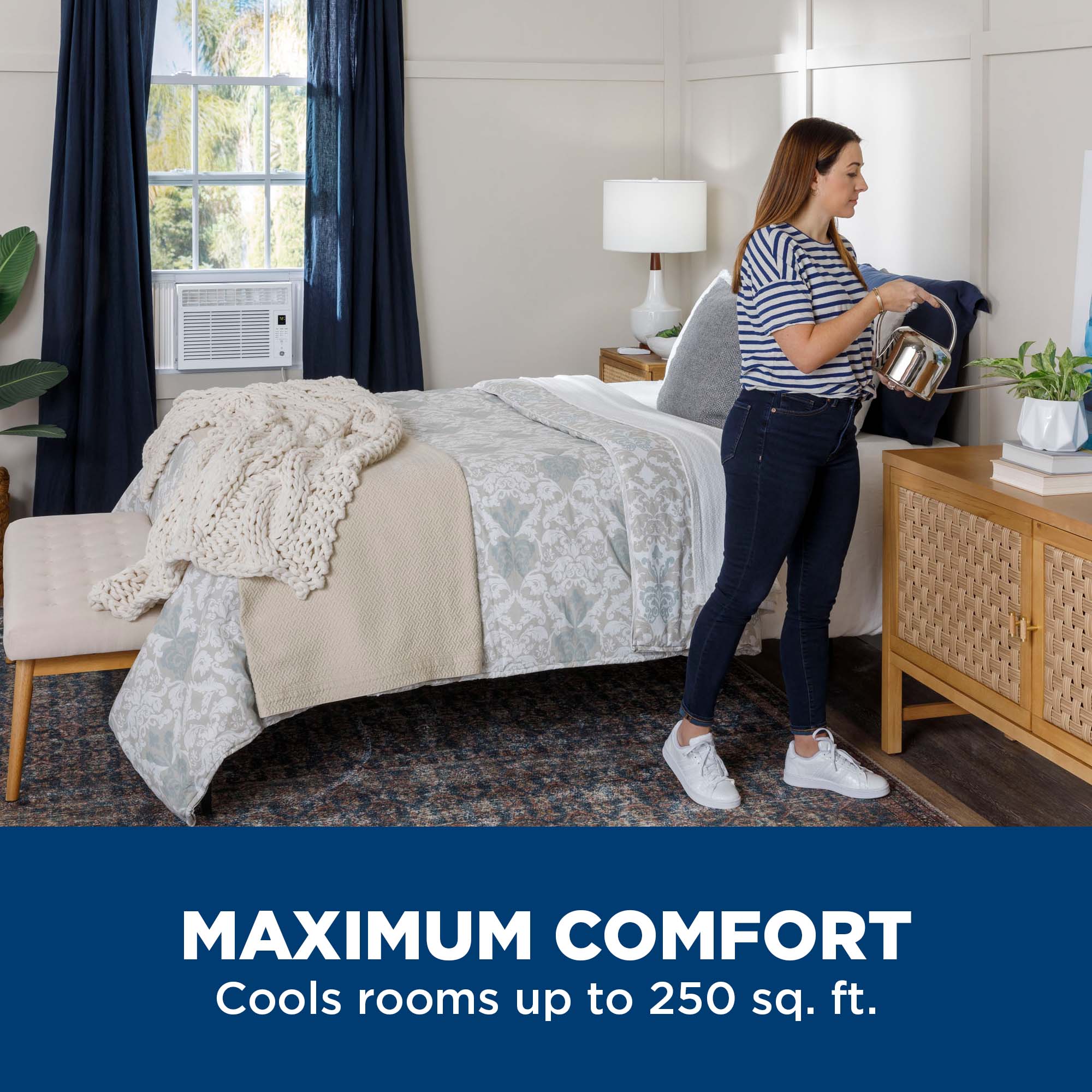 Ge Appliances AHSE06CA Ge® 6,000 Btu Electronic Window Air Conditioner For Small Rooms Up To 250 Sq Ft.