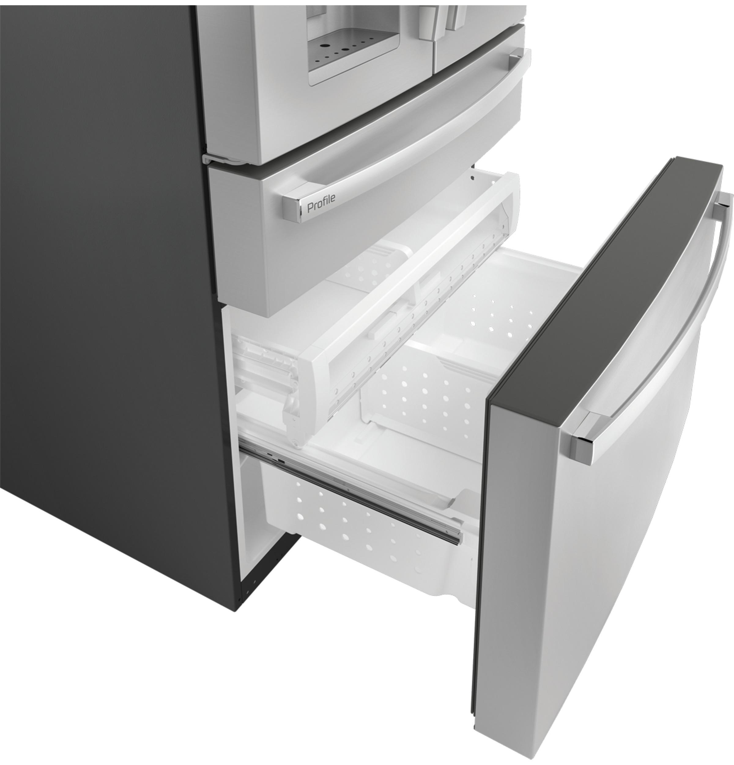Ge Appliances PXD22BYPFS Ge Profile™ 22.4 Cu. Ft. Smart Counter-Depth Fingerprint Resistant 4-Door French-Door Refrigerator With Door In Door