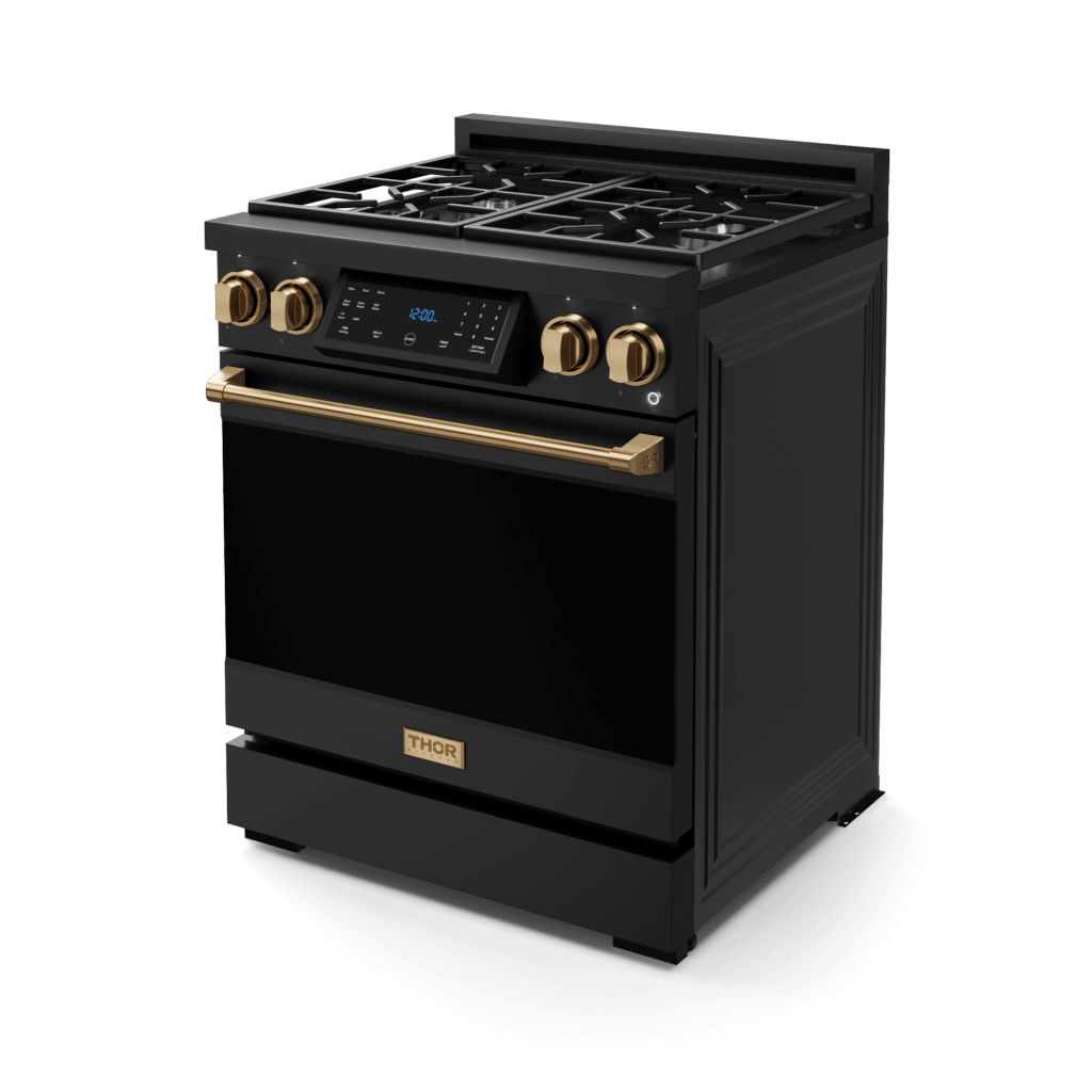 Thor Kitchen RSG30BLPBRZ 30 Inch Professional Lp Range With Tilt Panel Touch Control In Matte Black/Bronze Gordon Ramsay Series - Rsg30Blp-Brz