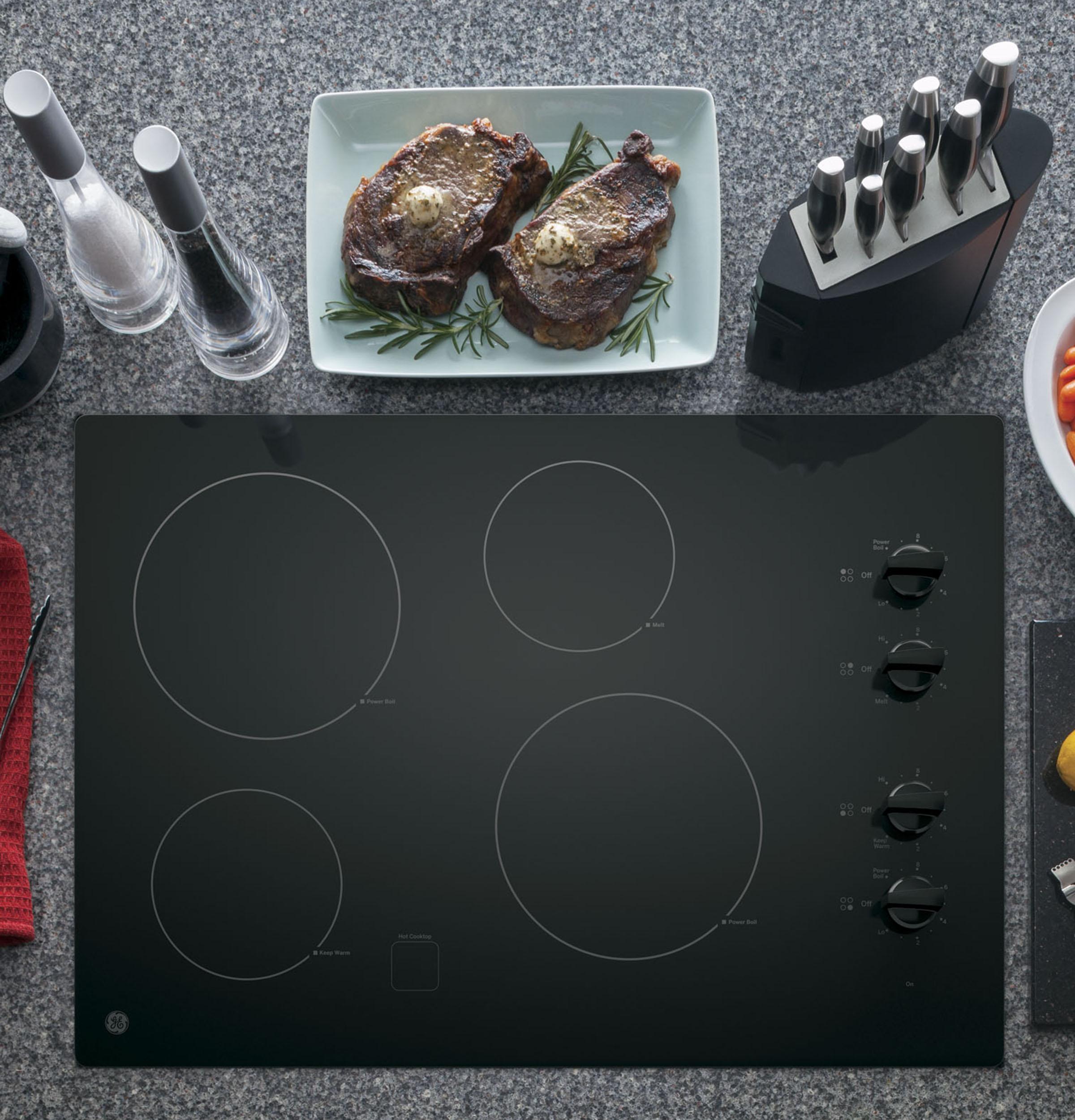 Ge Appliances JP3030DWBB Ge® 30" Built-In Knob Control Electric Cooktop