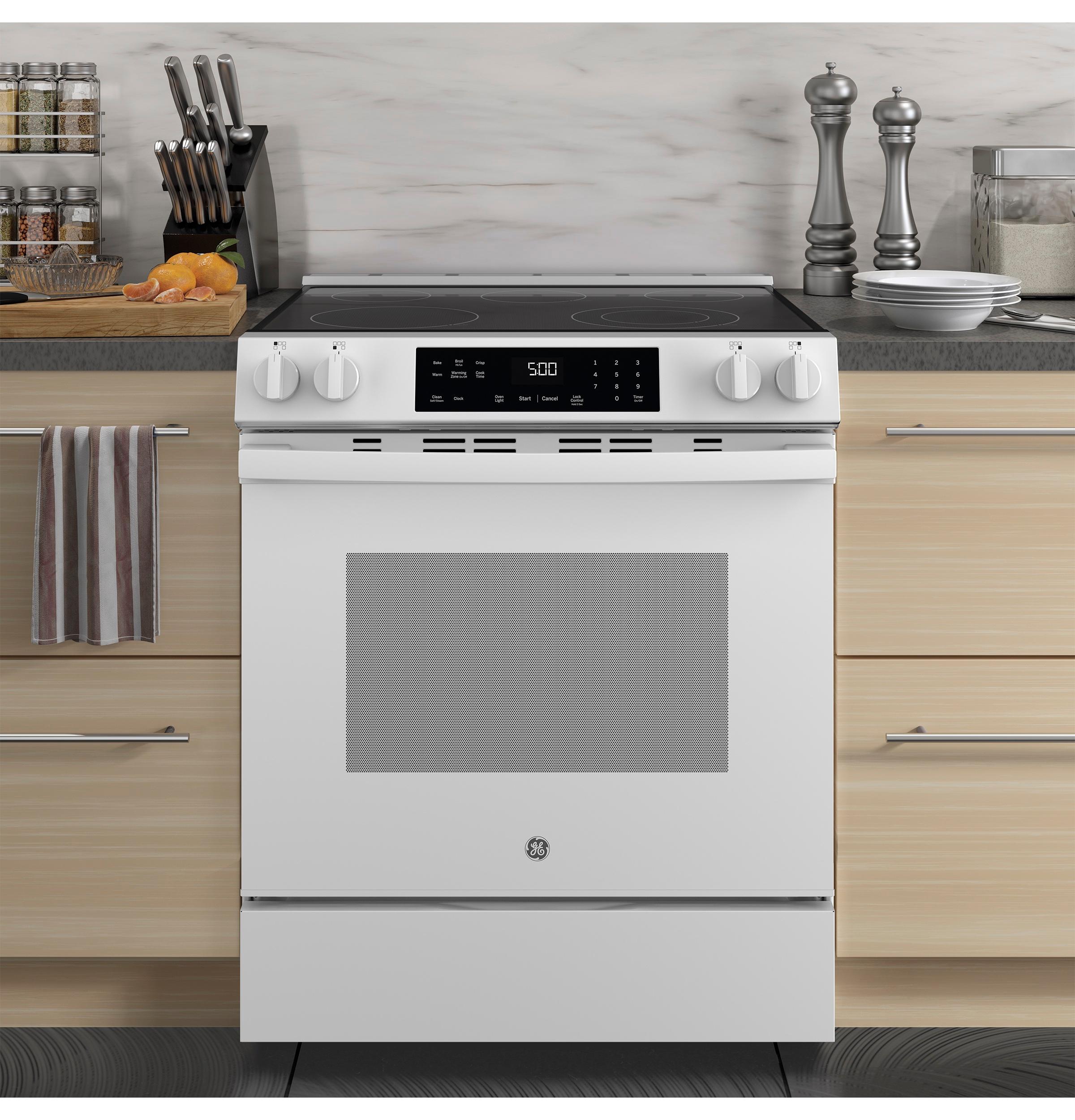 Ge Appliances GRS500PVWW Ge® Energy Star® 30" Slide-In Electric Range With Crisp Mode