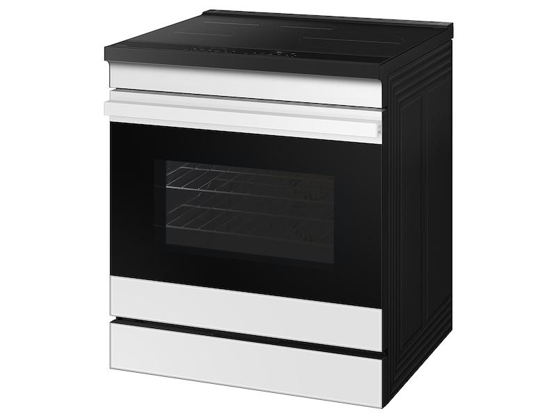 Samsung NSI6DB950012 Bespoke 6.3 Cu. Ft. Smart Slide-In Induction Range With Ambient Edge Lighting™ & Air Sous Vide In White Glass