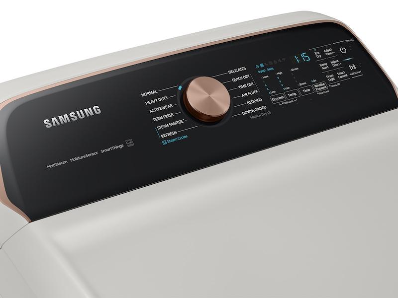 Samsung DVG55CG7500E 7.4 Cu. Ft. Smart Gas Dryer With Steam Sanitize+ In Ivory