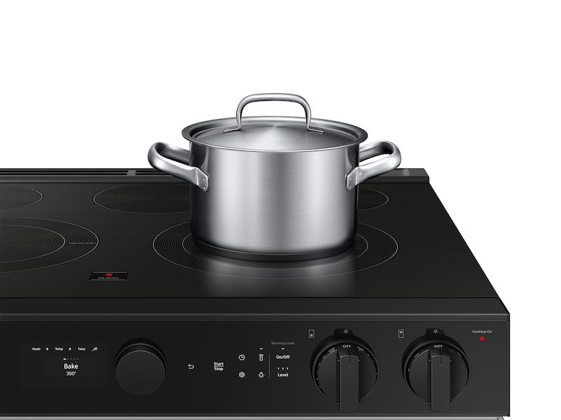 Samsung NSE6DB850212 Bespoke 6.3 Cu. Ft. Smart Slide-In Energy Star® Certified Electric Range With Air Fry In White Glass