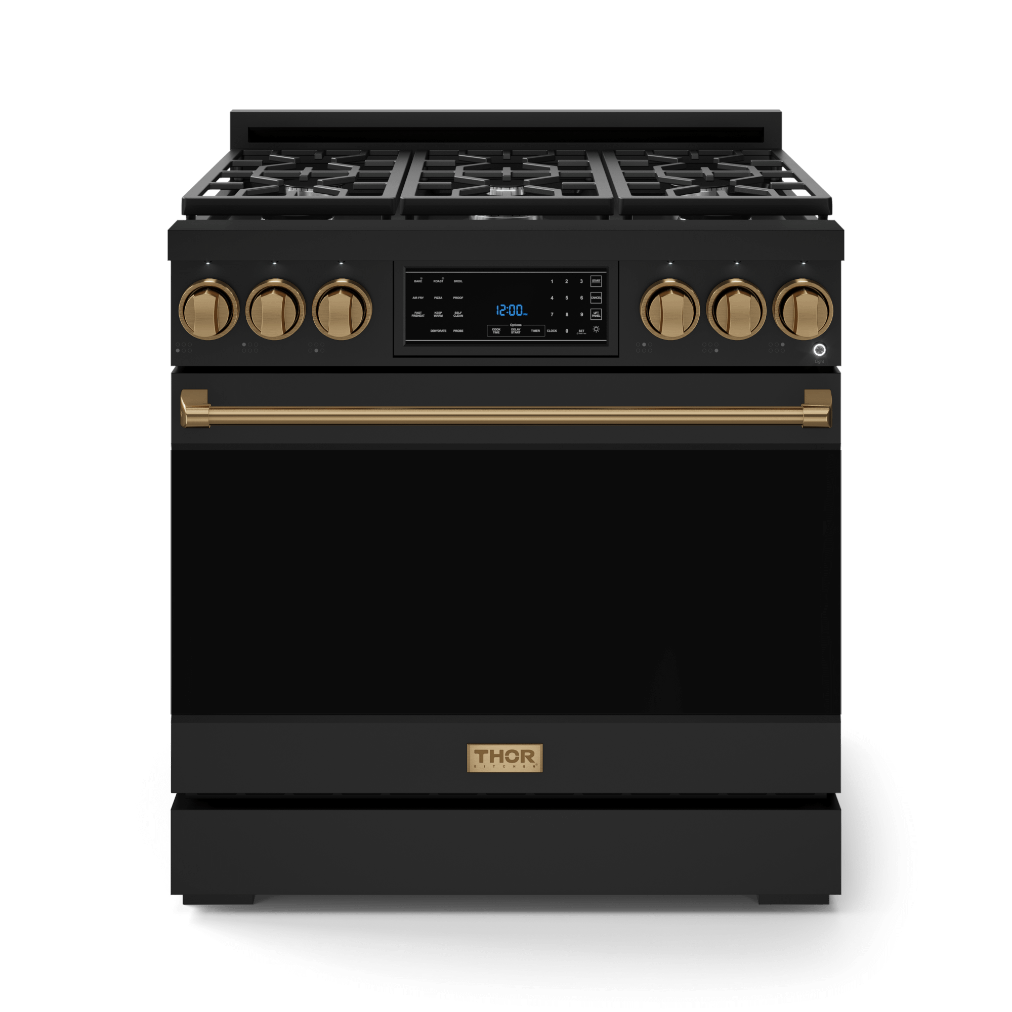 Thor Kitchen RSG36BLPBRZ 36 Inch Professional Lp Range With Tilt Panel Touch Control In Black/Bronze Gordon Ramsay Series - Rsg36Blp-Brz