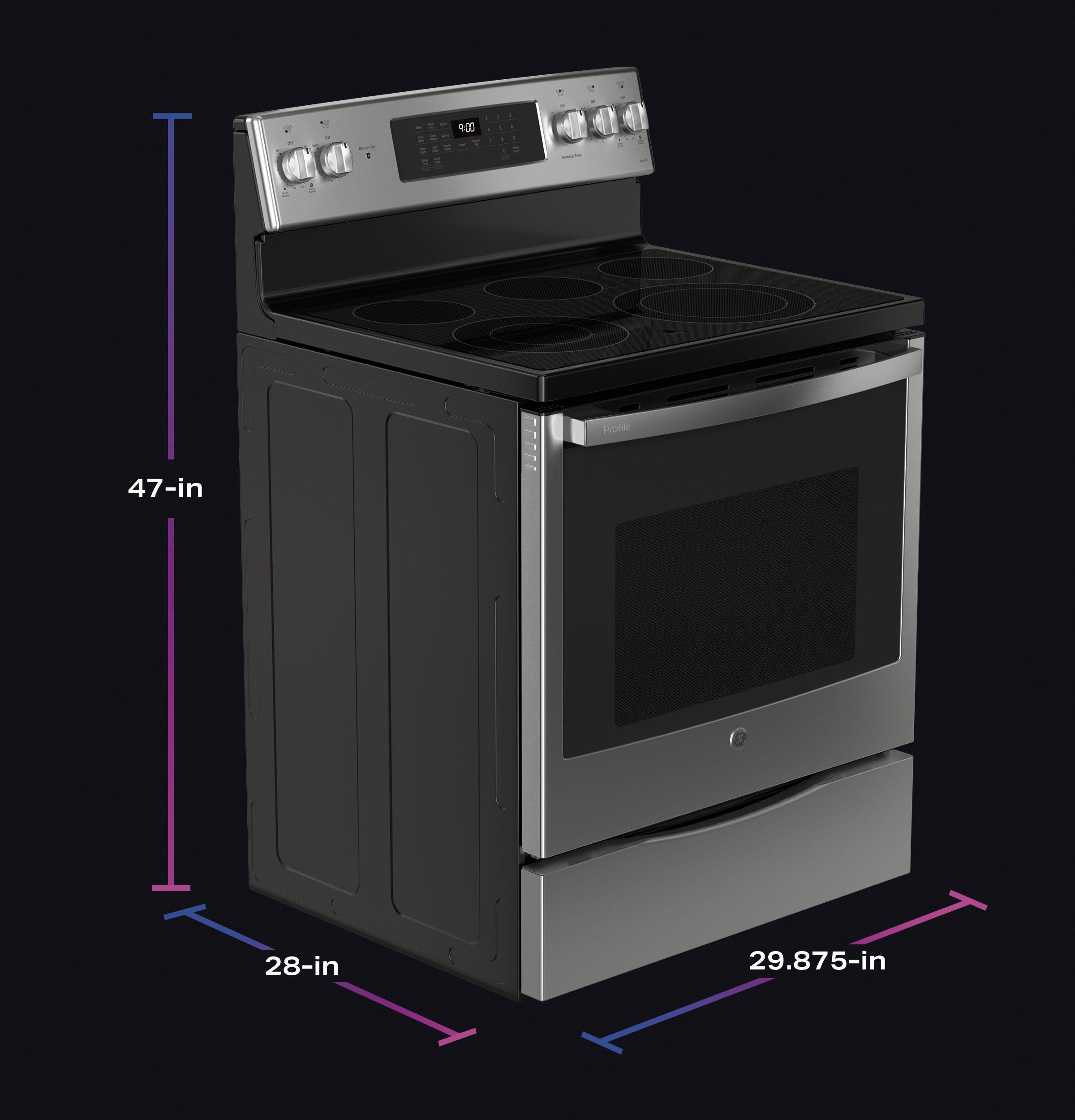 Ge Appliances PB900YVFS Ge Profile™ 30" Smart Free-Standing Electric Convection Fingerprint Resistant Range With No Preheat Air Fry