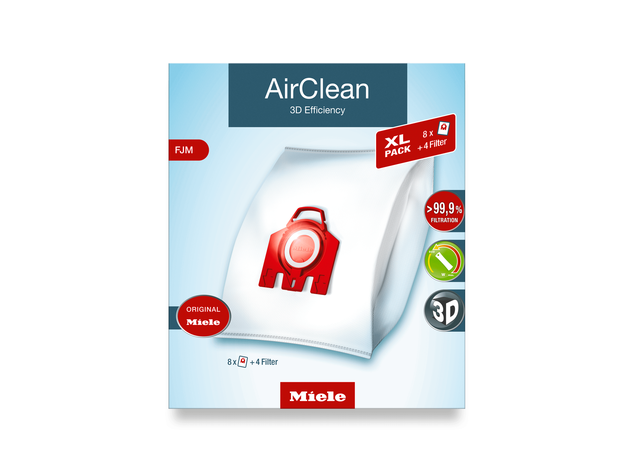 Miele FJMXLAIRCLEAN3D Xl-Pack Airclean 3D Efficiency Fjm - 8 Airclean Fjm Dustbags At A Discount Price