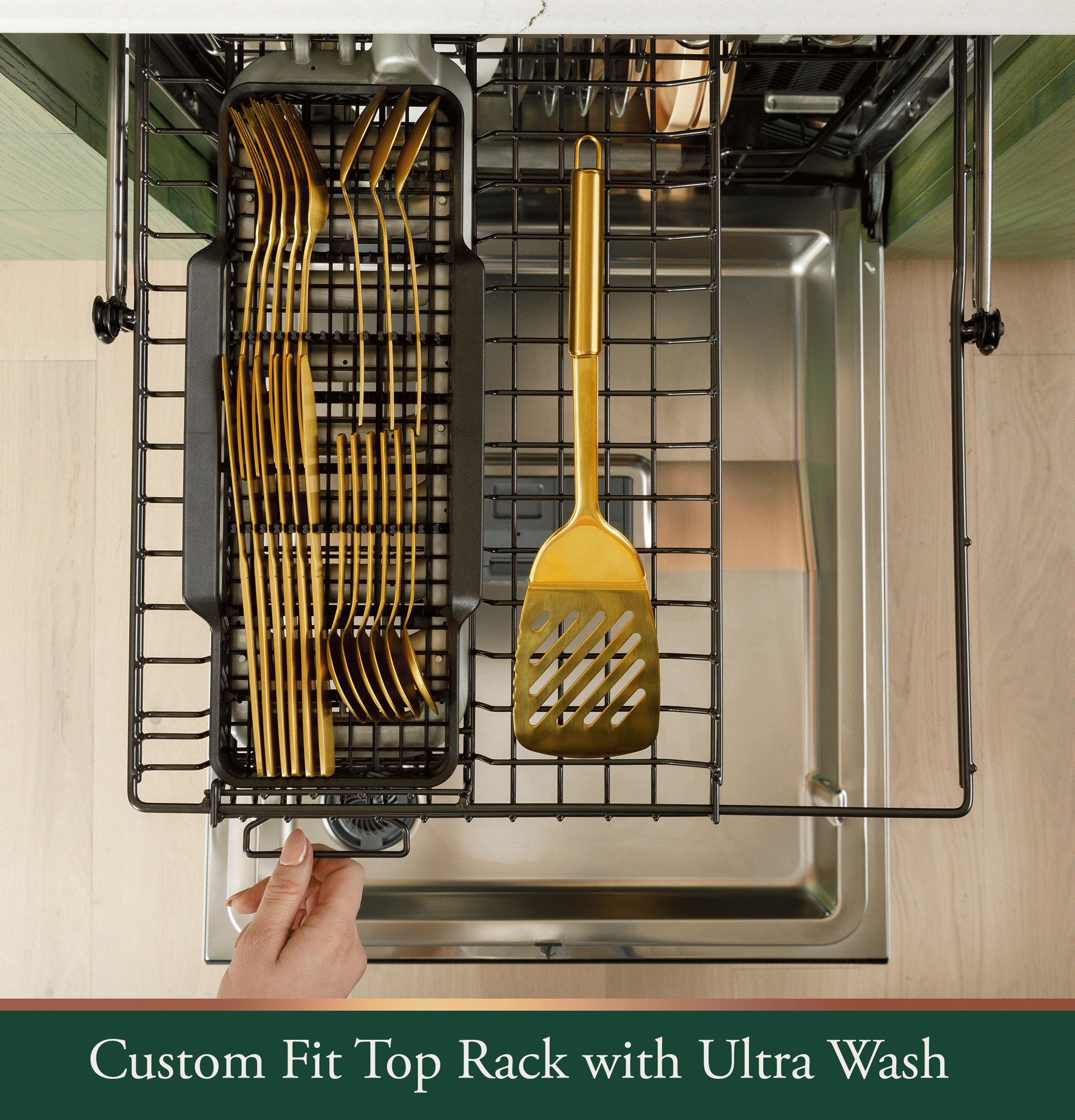 Cafe CDT858P2VS1 Café™ Customfit Energy Star Stainless Interior Smart Dishwasher With Ultra Wash Top Rack And Dual Convection Ultra Dry, 44 Dba
