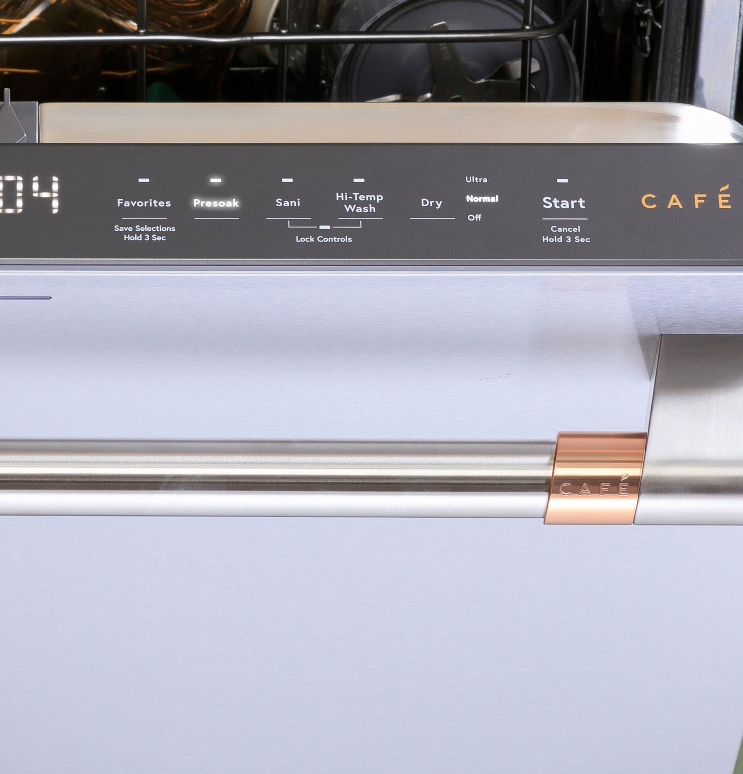 Cafe CDT858P2VS1 Café™ Customfit Energy Star Stainless Interior Smart Dishwasher With Ultra Wash Top Rack And Dual Convection Ultra Dry, 44 Dba