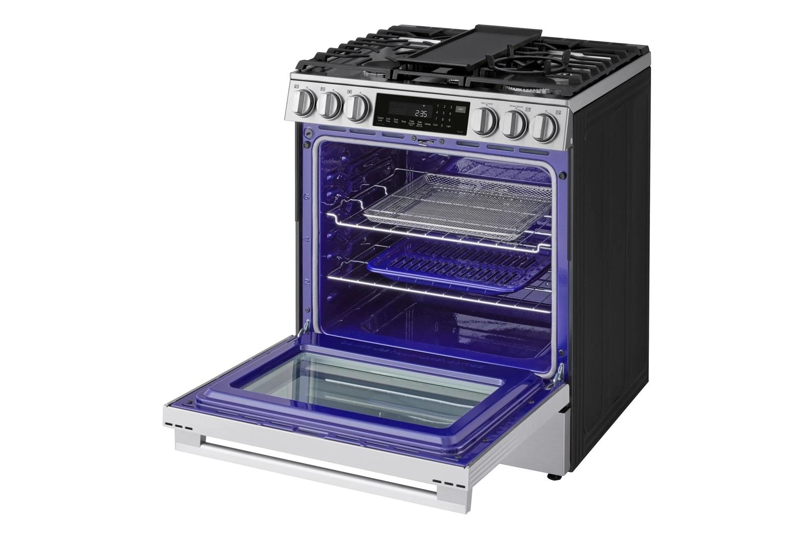 Lg LSGL6337X 6.3 Cu Ft. Smart Gas Slide-In Range With Instaview®, Probake Convection®, And Air Fry