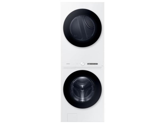Samsung WH46DBH100GW Bespoke 4.6 Cu. Ft. Ai Laundry Hub™ Large Capacity Single Unit Washer With Steam Wash And 7.6 Cu. Ft. Gas Dryer In White