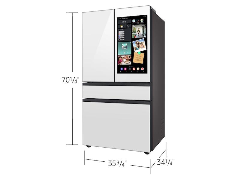 Samsung RF90F29AEW Bespoke 29 Cu. Ft. 4-Door French Door Refrigerator With Ai Family Hub™+ & Ai Vision Inside™ In White Glass