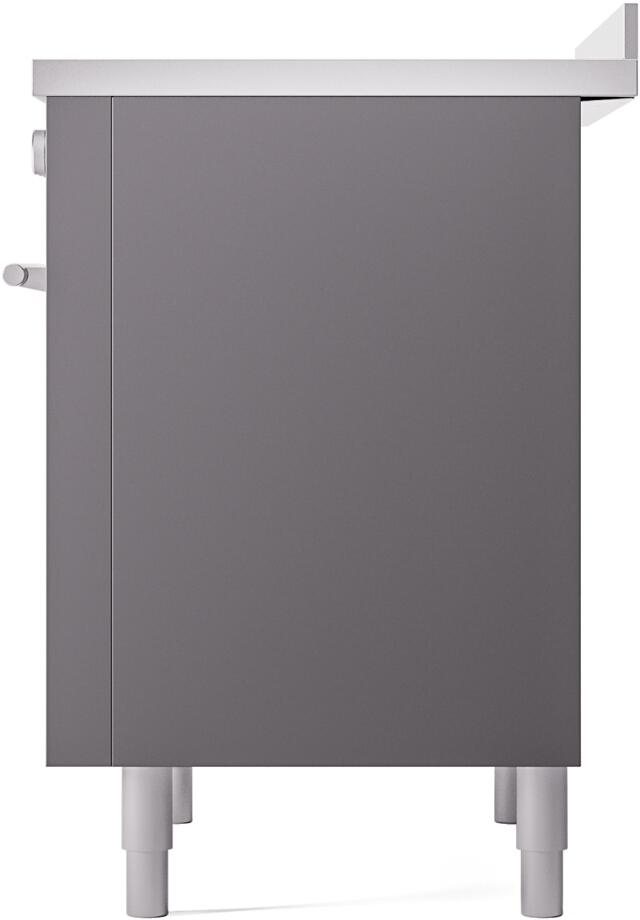 Ilve UPI366WMPMG Professional Plus Ii 36 Inch Electric Freestanding Range In Matte Graphite With Trim