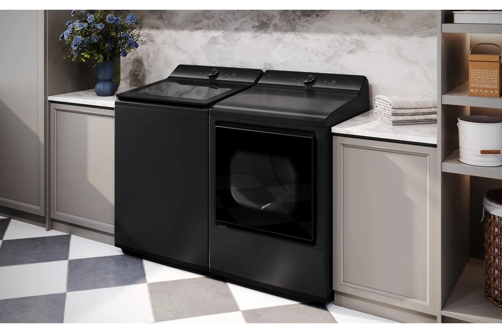 Lg DLE8200L 7.3 Cu. Ft. Ultra Large Capacity Rear Control Electric Dryer With Ai Sensing And Thinq® Smart Features
