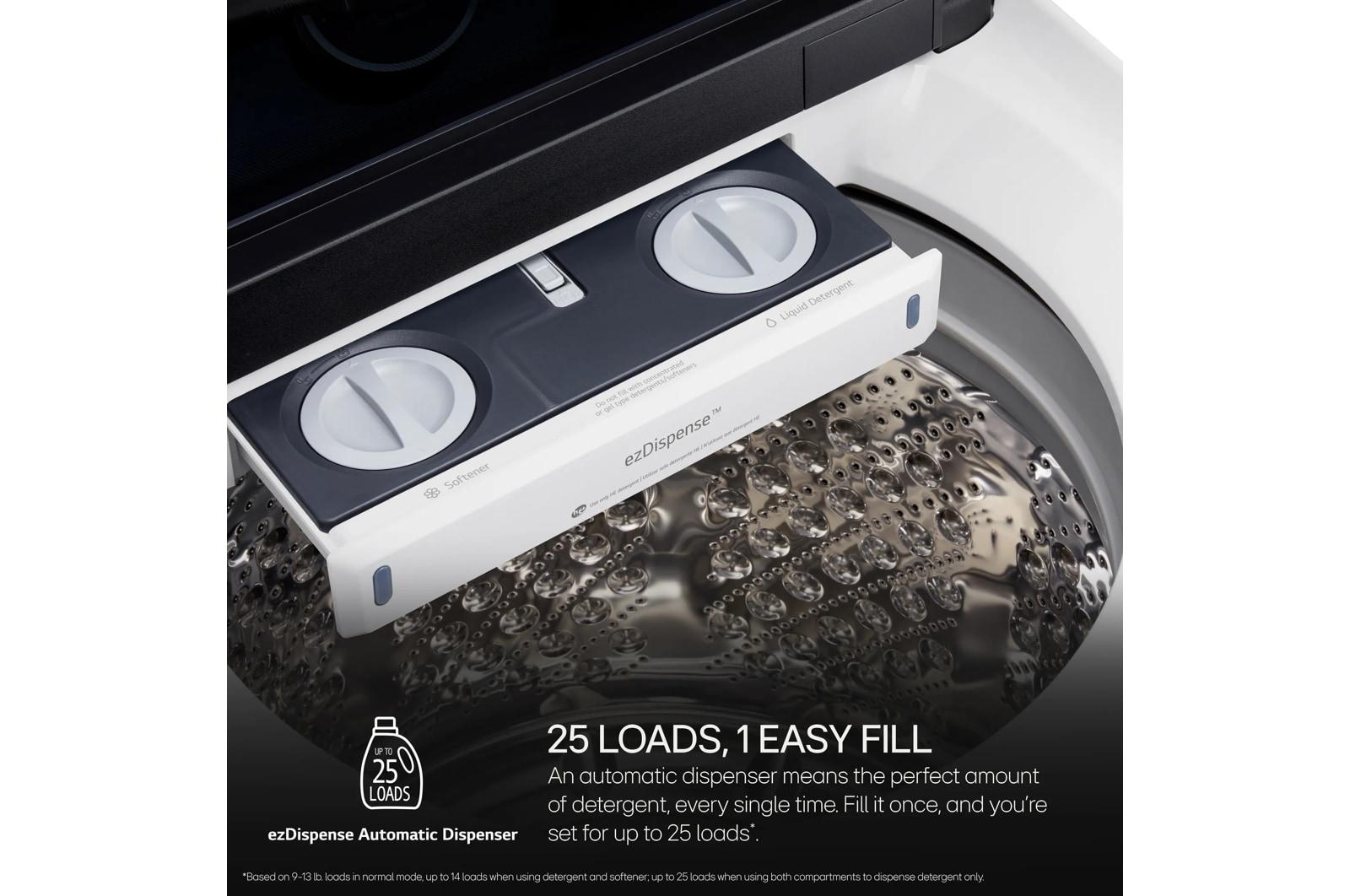 Lg WT8600CW 5.5 Cu.Ft. Mega Capacity Top Load Washer With Turbowash™ Washer With Steam, Ezdipense, Wi-Fi Connectivity, White