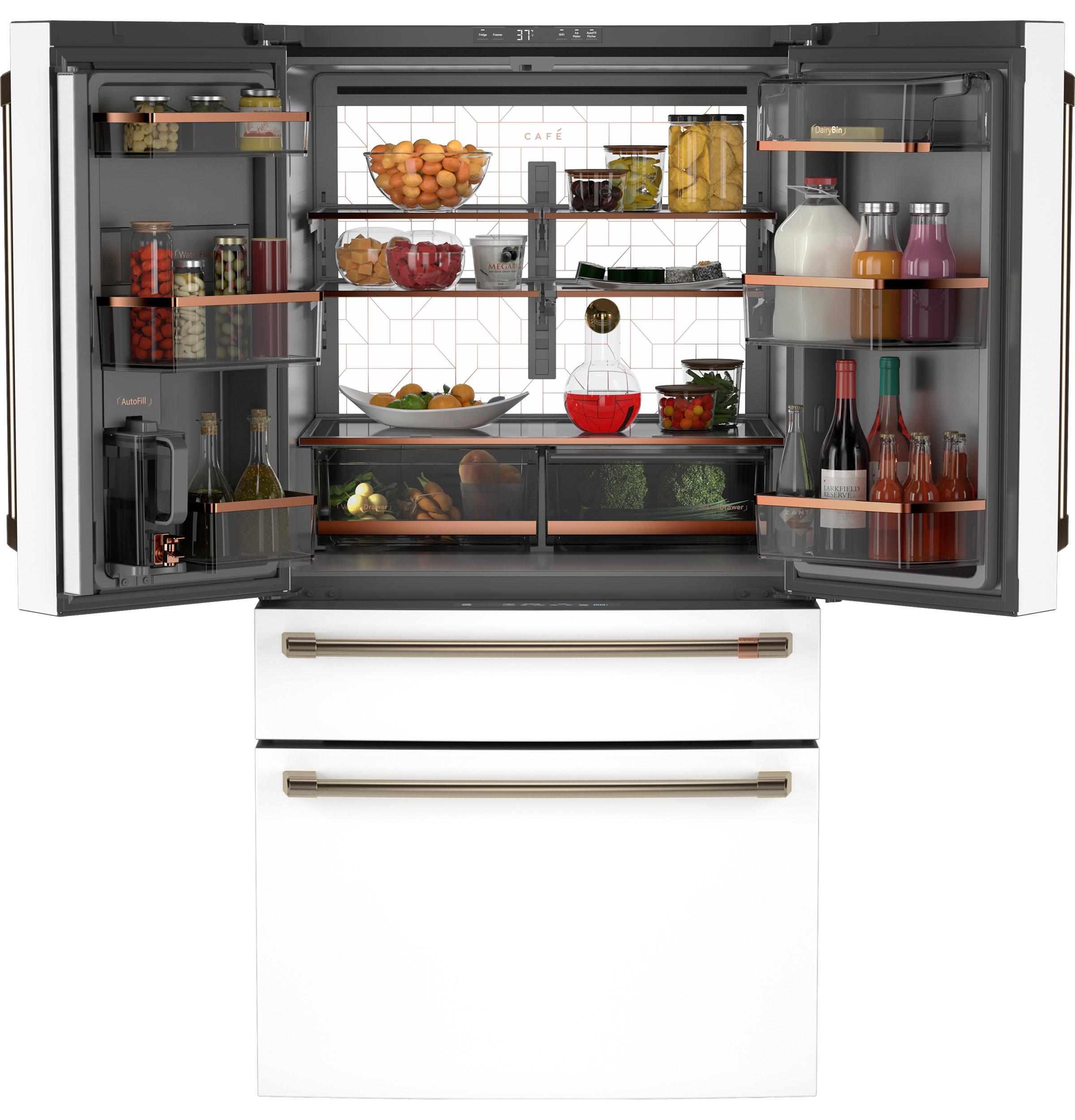 Cafe CJE23DP4WW2 Café™ Energy Star® 23.2 Cu. Ft. Smart Counter-Depth 4-Door French-Door Refrigerator With Dual-Dispense Autofill Pitcher