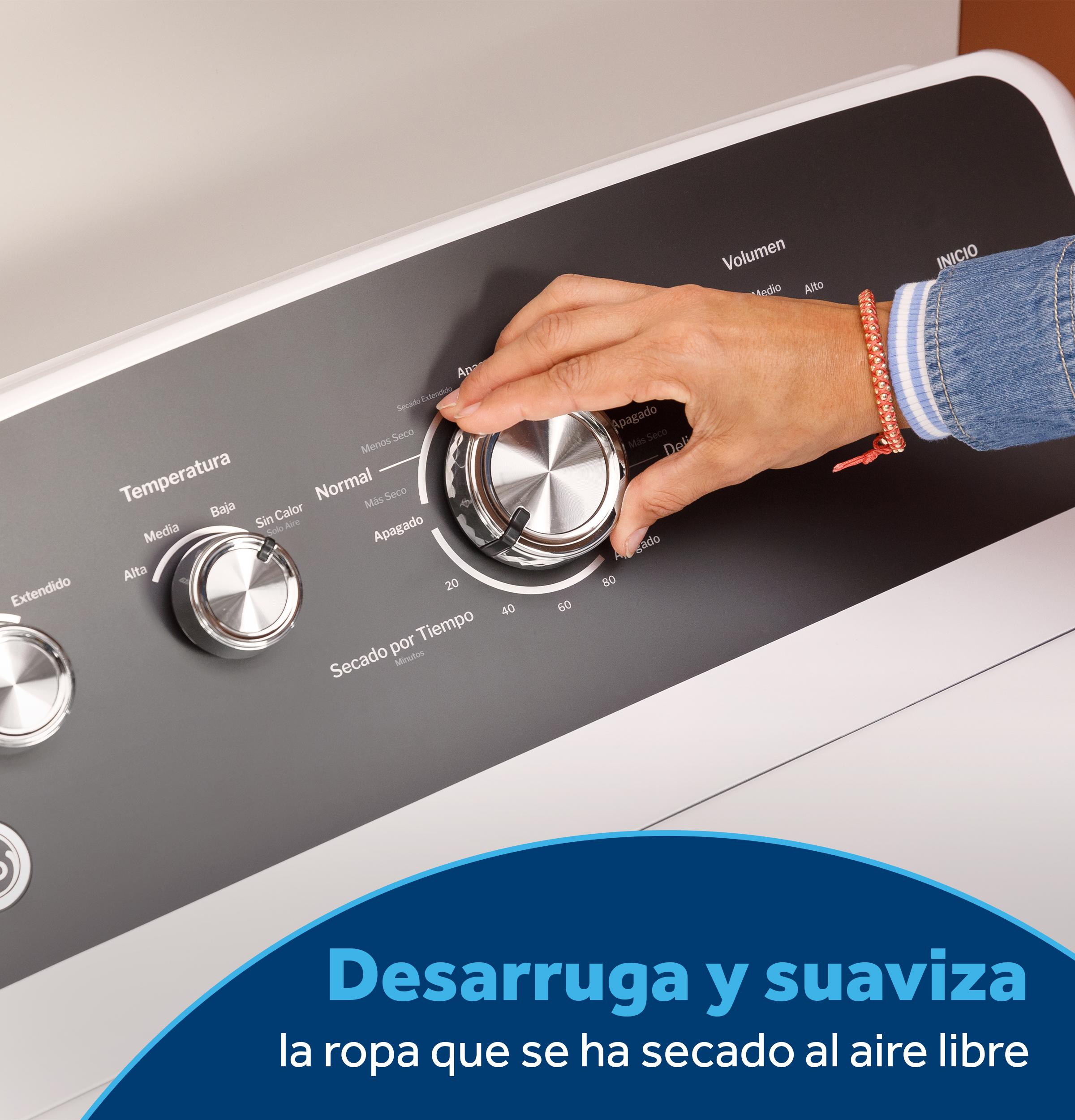 Ge Appliances ETD48GASWWB Ge® 7.2 Cu. Ft. Capacity Gas Dryer With Spanish Panel And Up To 120 Ft. Venting​