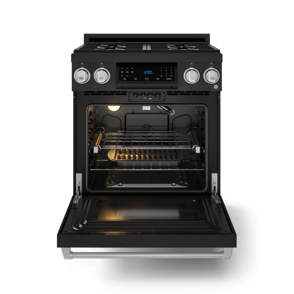 Thor Kitchen RSG30BSS 30 Inch Professional Gas Range With Tilt Panel Touch Control In Matte Black/Stainless Steel Gordon Ramsay Series - Rsg30B-Ss