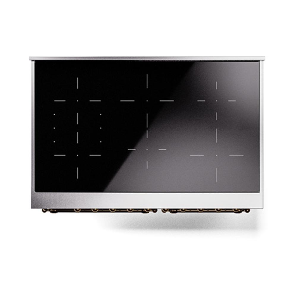 Ilve UNDI406NMPBGB Ilve Undi406Nmpbgb Nostalgie Ii Noblesse 40" Induction Range (Triple Glass Door, Blue Grey, Burnished)
