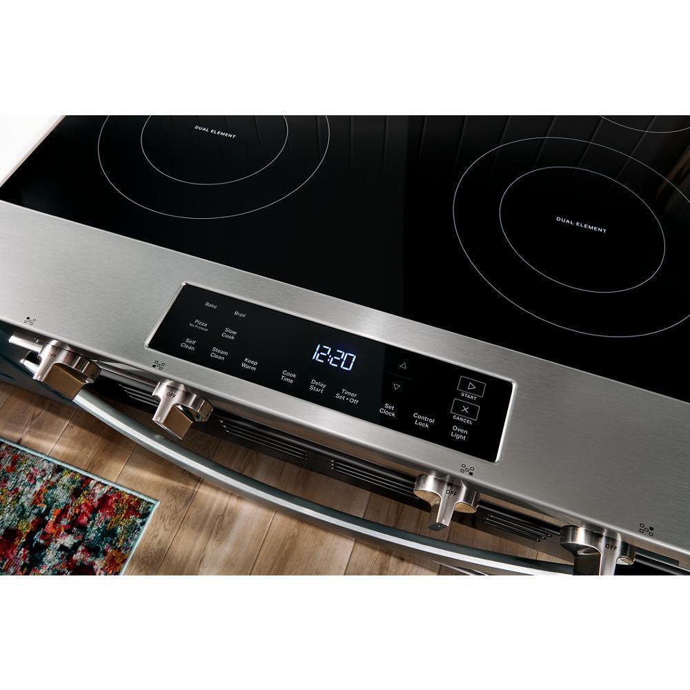 Whirlpool WSES3130SS 30-Inch Electric Range With No Preheat And Slow Cook Modes