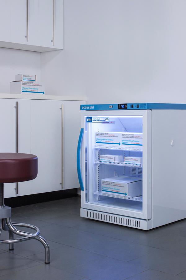 Summit ARG6PVCRT 6 Cu.Ft. Ada Height Upright Controlled Room Temperature Cabinet