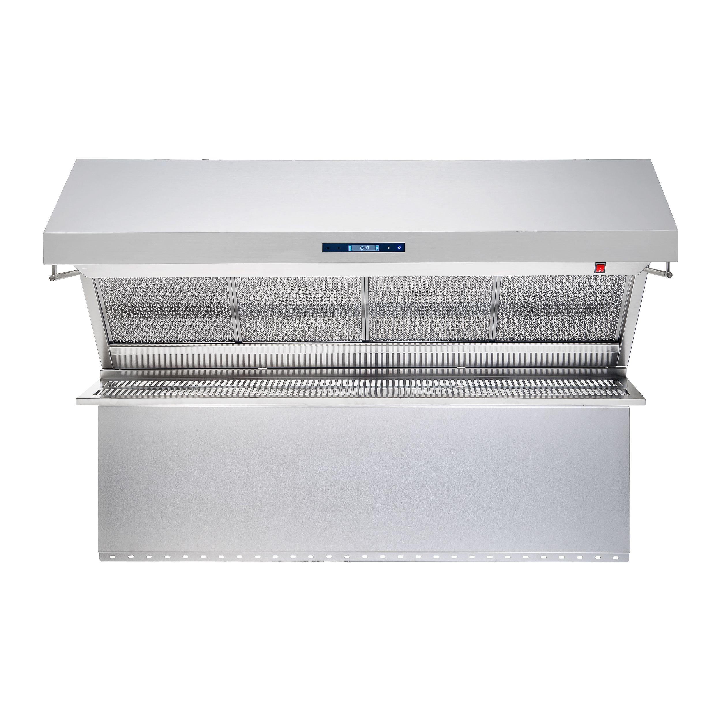 Forno FRHWM502960HB Savona 60-Inch Wall Mount Range Hood With Hybrid Filters & Back Splash
