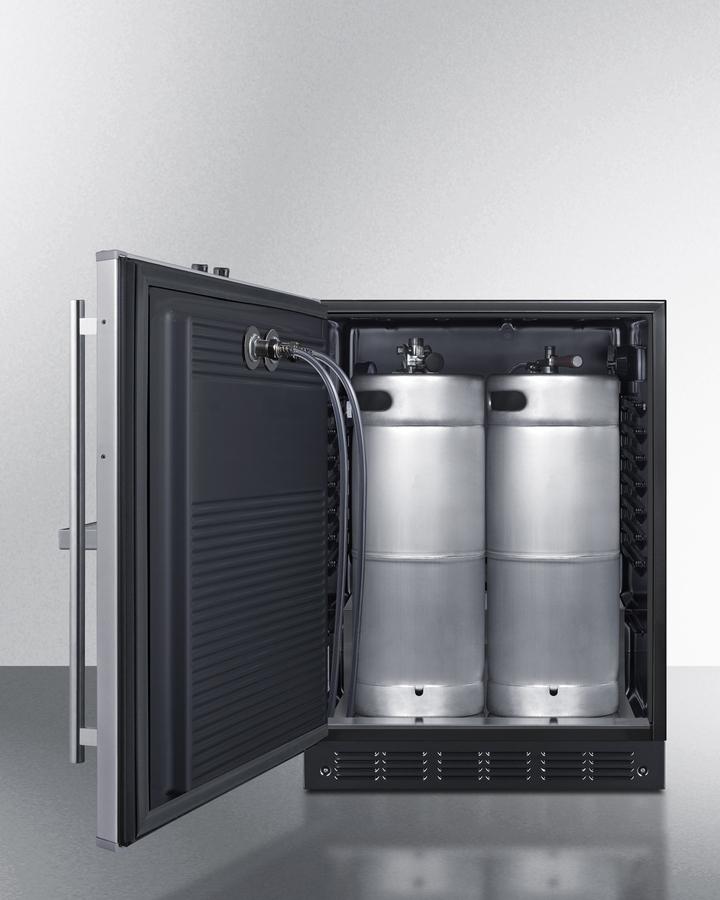 Summit SBC7BRSFRTPADALHD 24" Wide Front Tap Built-In Beer Kegerator, Ada-Compliant