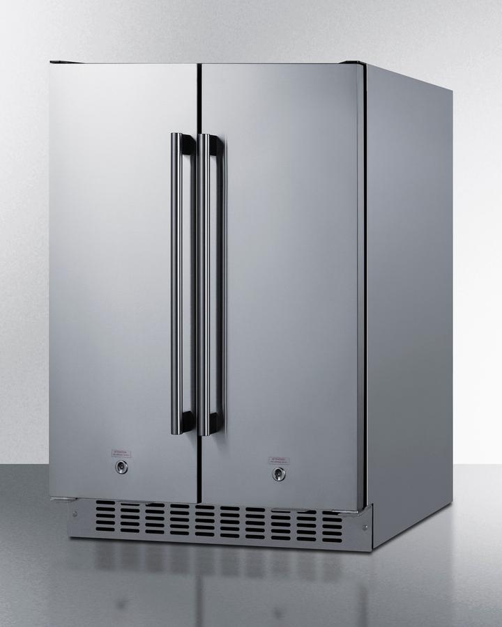 Summit FFRF24SSCSS 24" Wide Built-In Refrigerator-Freezer