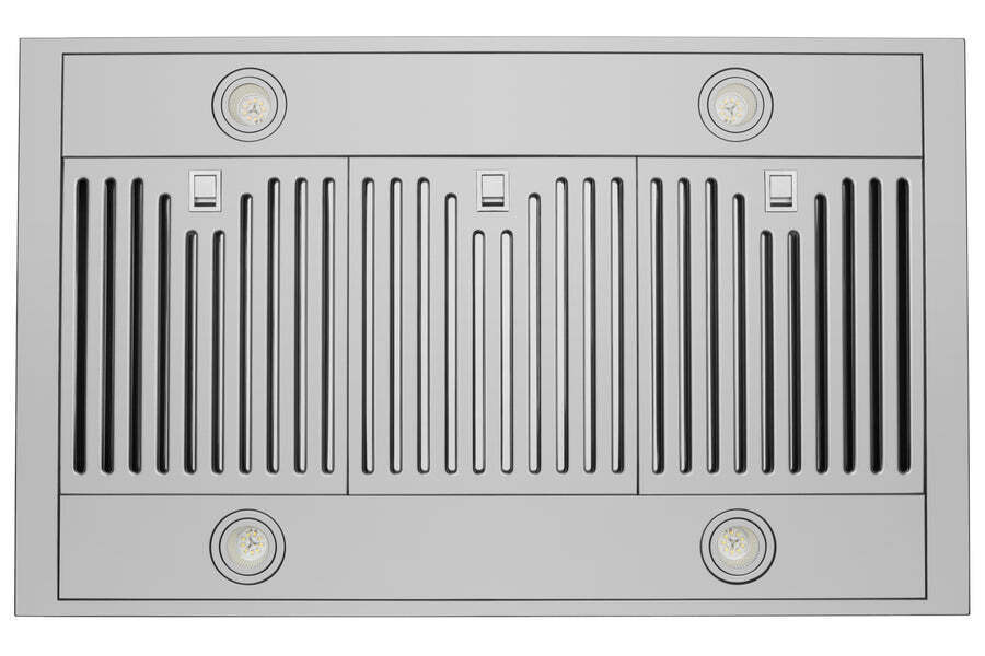 Hauslane IS700SS30 Hauslane 30 In. Convertible Island Range Hood With Dual Controls, Led, Baffle Filter In Stainless Steel