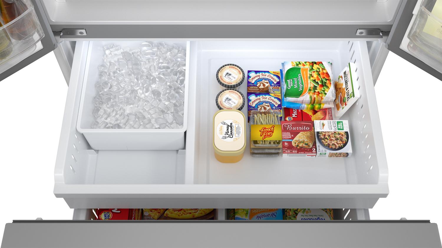 Sharp SJF2955KS Sharp French 3-Door Refrigerator With Water Dispenser