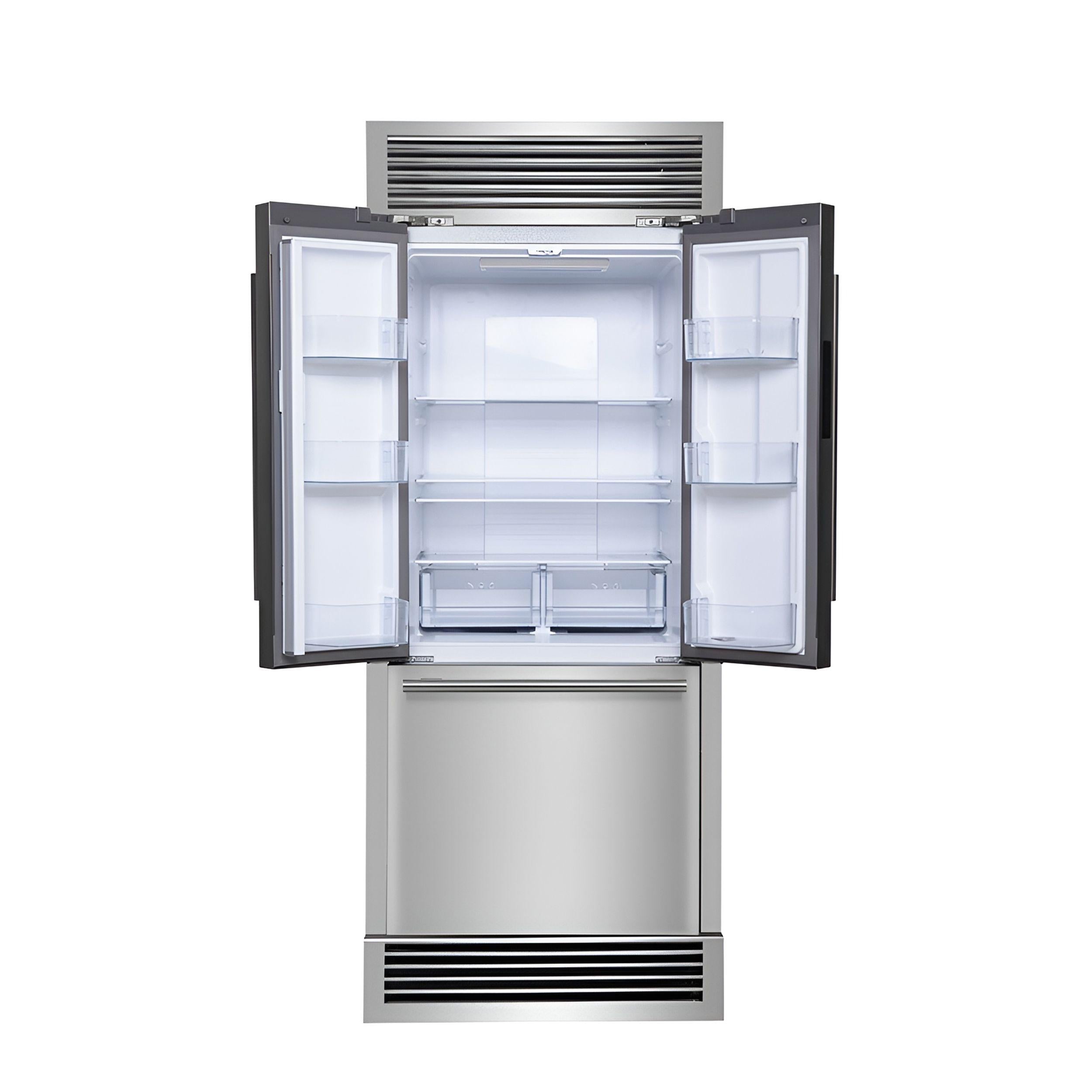 Forno FFFFD197435SG No Frost Refridgerator With Grill 35" French Door 17.5Cf. Vcm Stainless Steel With Ice Maker