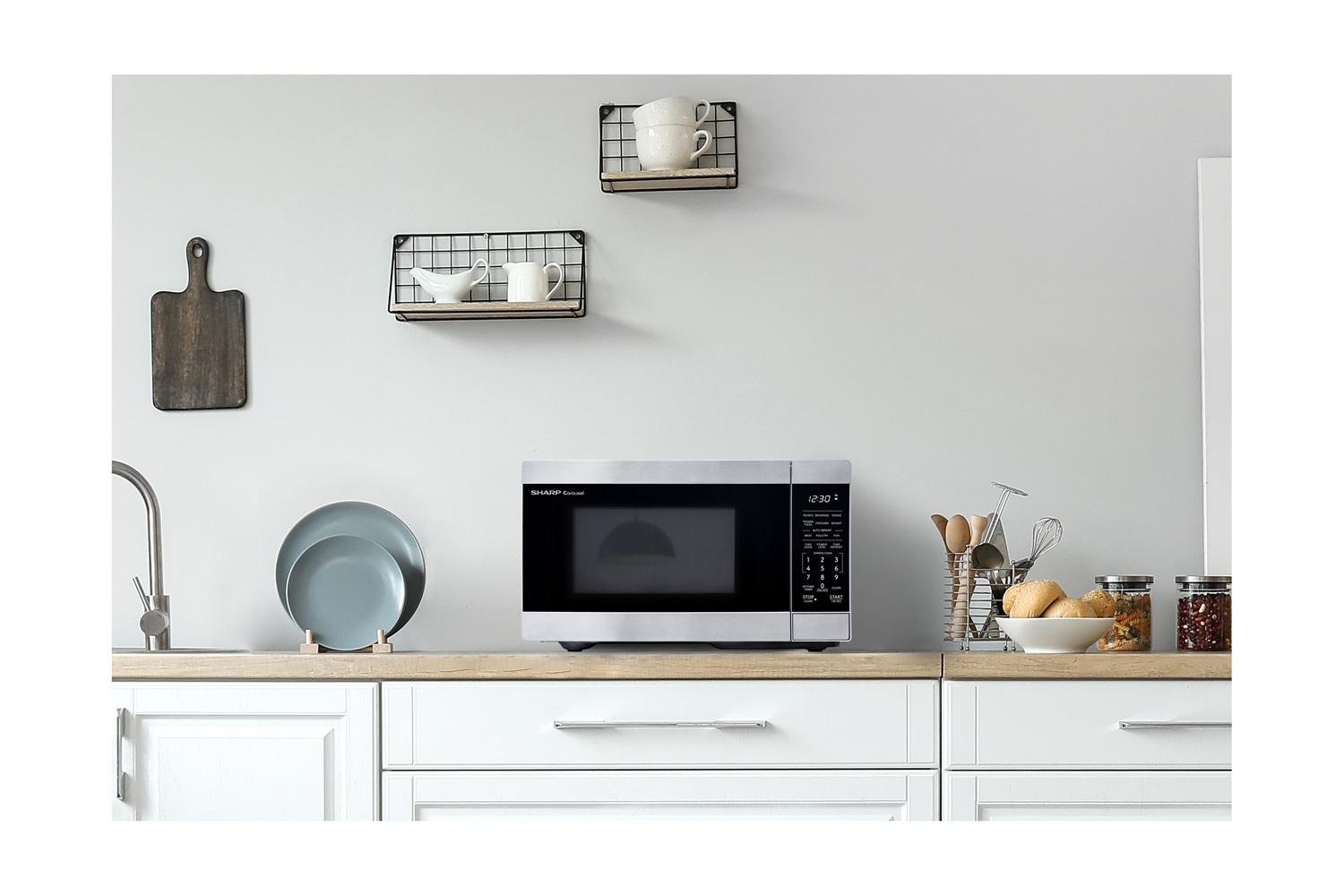 Sharp SMC0962KS Sharp 0.9 Cu. Ft. 900W Stainless Steel Countertop Microwave Oven