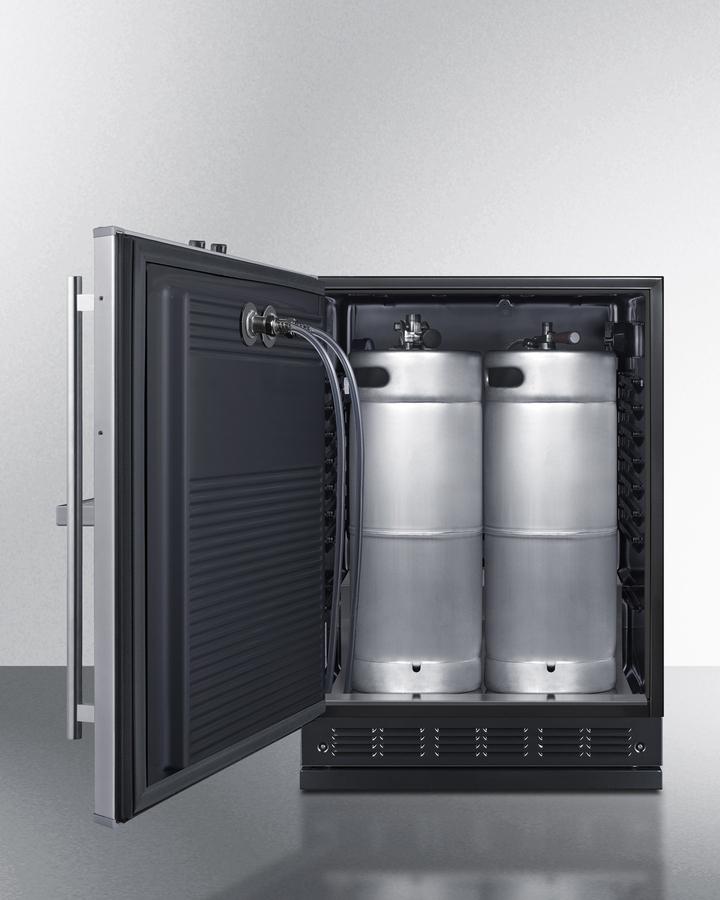 Summit SBC7BRSFRTPLHD 24" Wide Front Tap Built-In Beer Kegerator