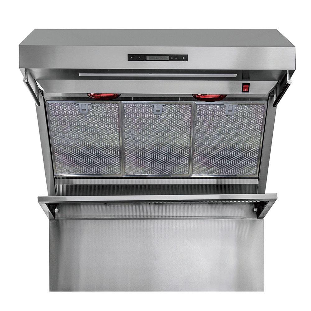 Forno FRHWM502936HB Savona - 36" Wall Mount Range Hood With Hybrid Filters & Back Splash