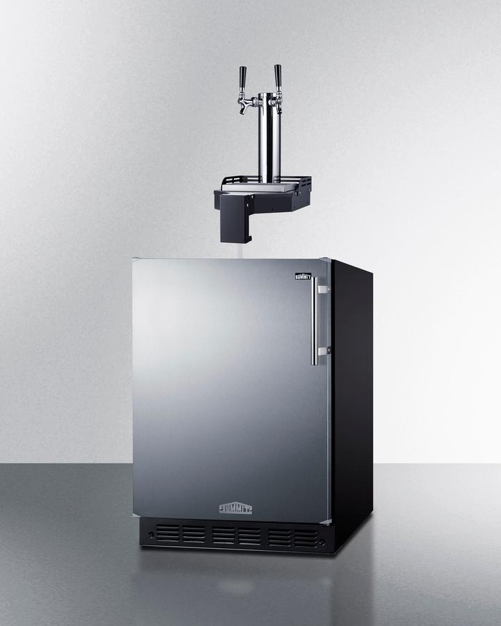 Summit SBC7BRSFLTWADALHD 24" Wide Built-In Floating Tap Beer Kegerator, Ada-Compliant