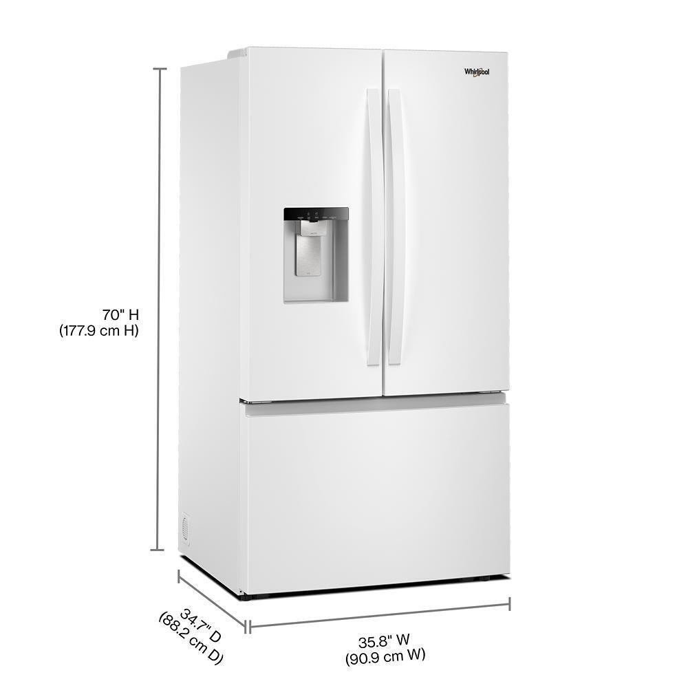 Whirlpool WRFF3536SW 36-Inch French Door Refrigerator With In-Door Water And Ice Maker - 30 Cu. Ft.