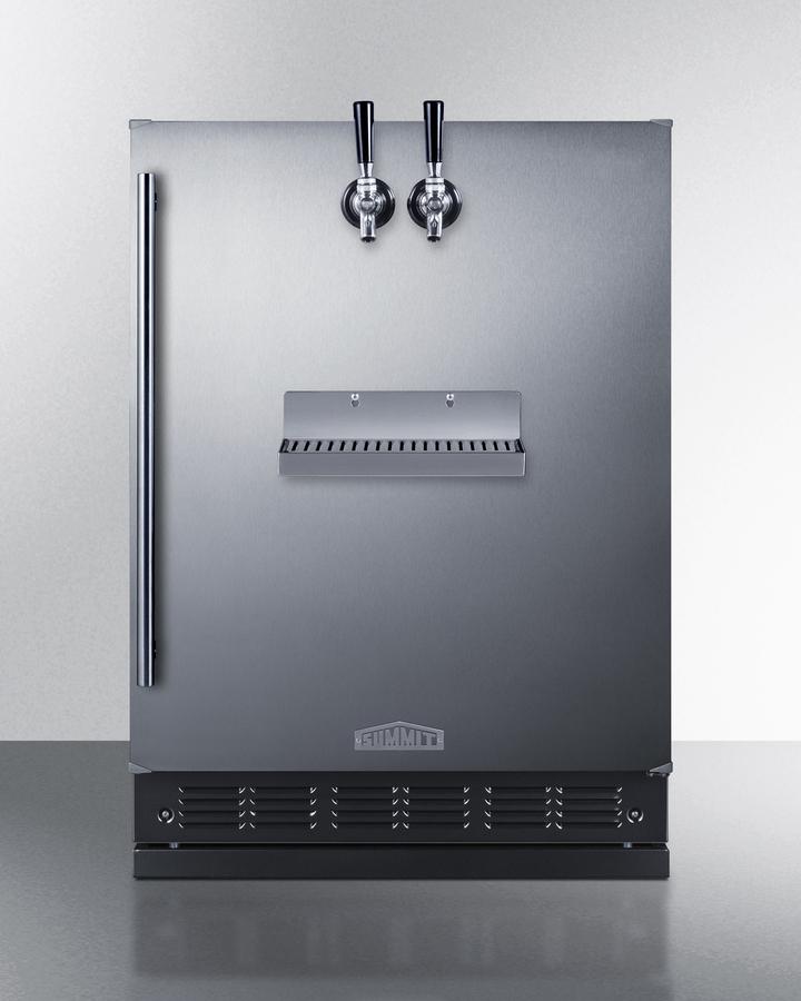 Summit SBC7BRSFRTPCF 24" Wide Front Tap Built-In Cold Brew Coffee Kegerator