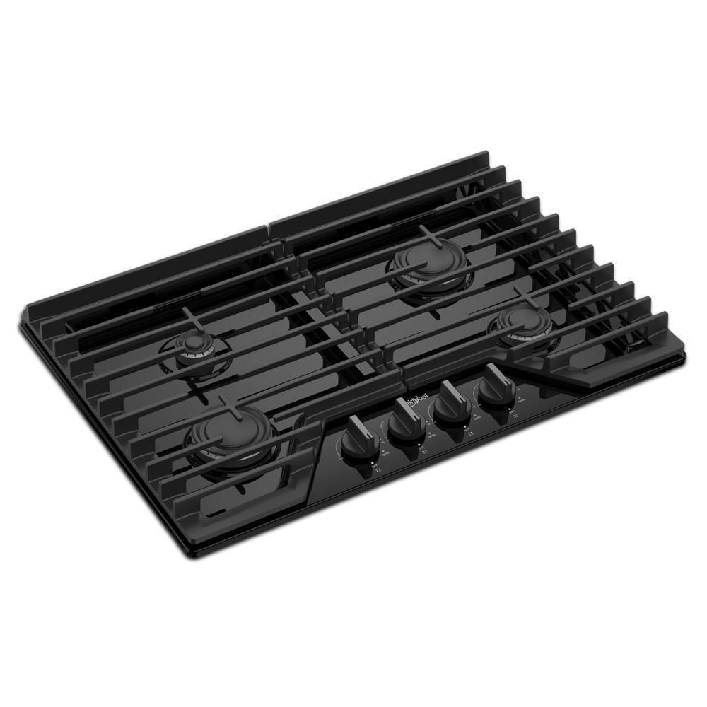 Whirlpool WCGK3030PB 30-Inch Gas Cooktop With Speedheat™ Burners
