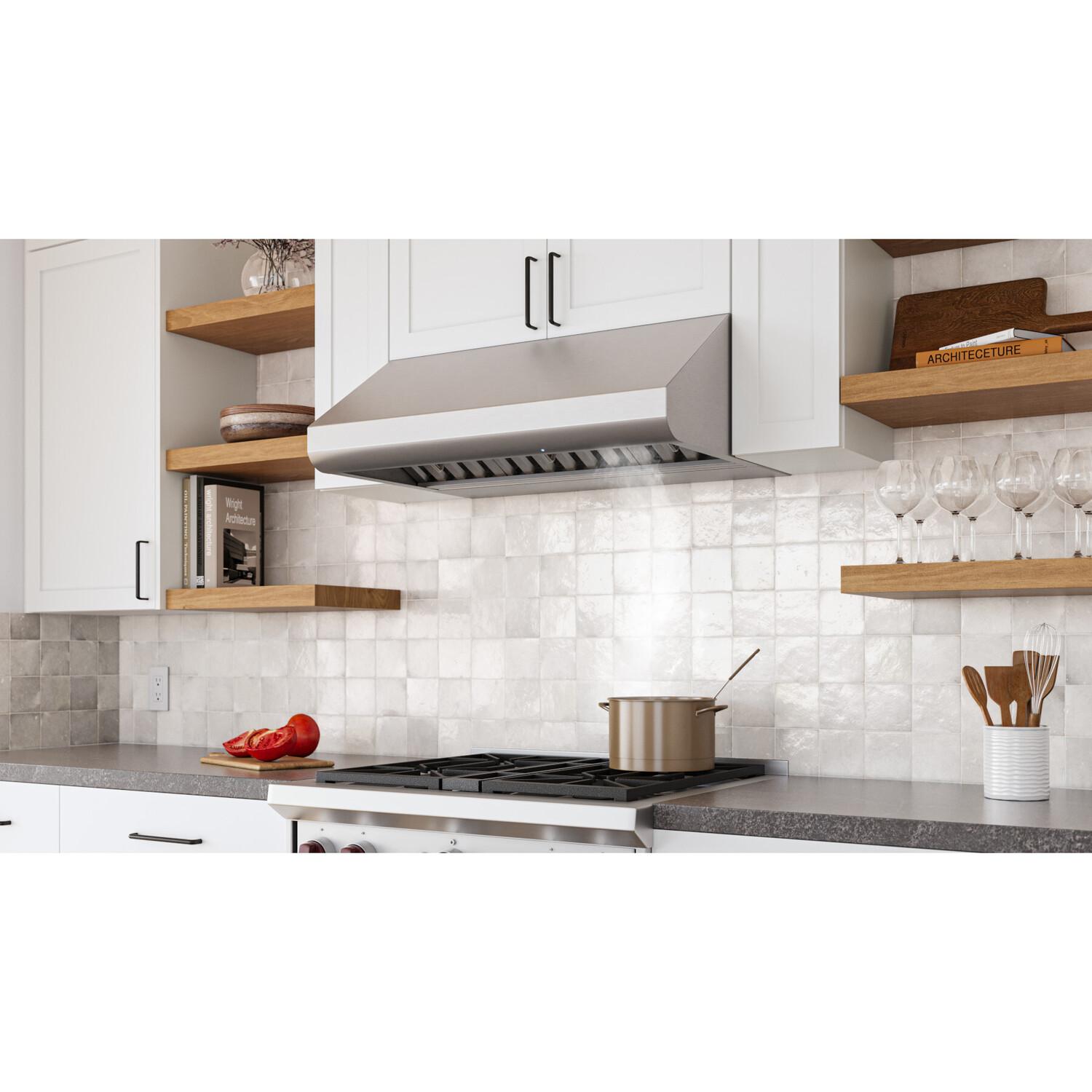 Broan E6436SSM Broan 650 Max Blower Cfm, <0.3 Sones 36-Inch Stainless Steel Pro-Style Range Hood