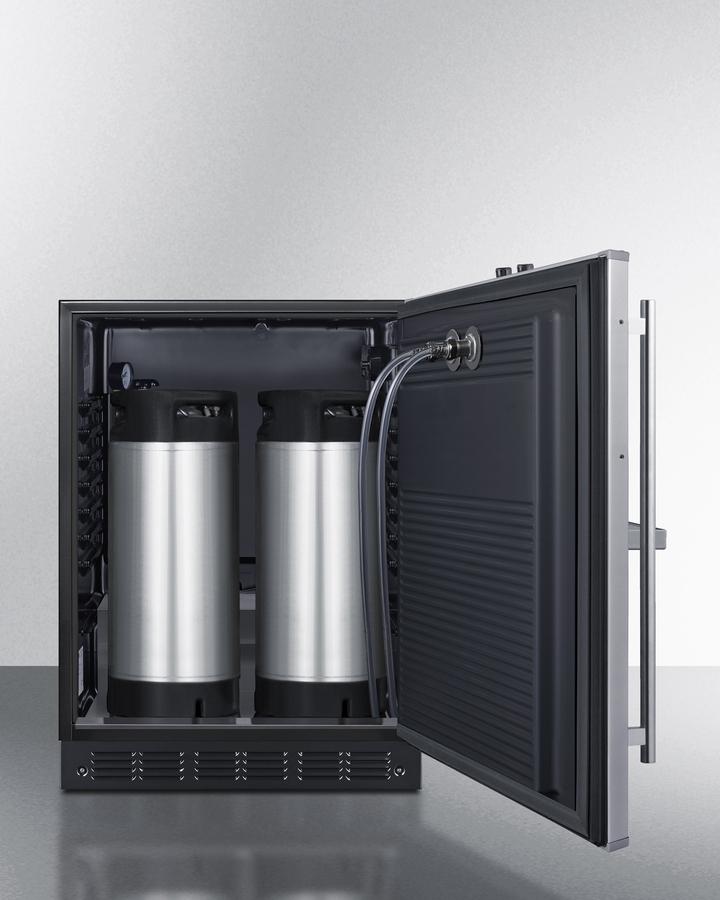 Summit SBC7BRSFRTPCFADA 24" Wide Front Tap Built-In Cold Brew Coffee Kegerator, Ada-Compliant