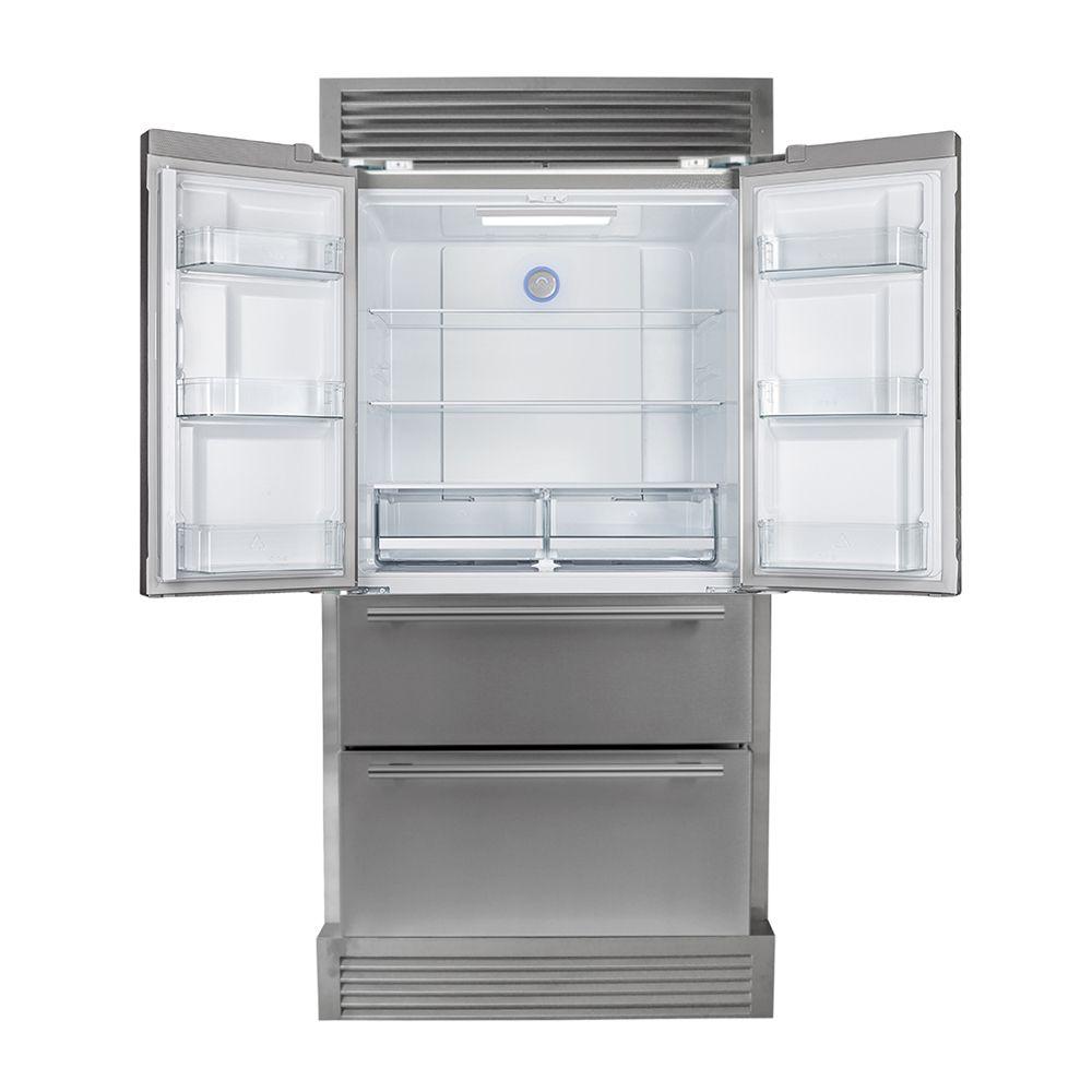 Forno FFRBI182040SG Forno Moena 36" French Door 19.2 Cu.Ft. Stainless Steel Refrigerator With Grill Trim