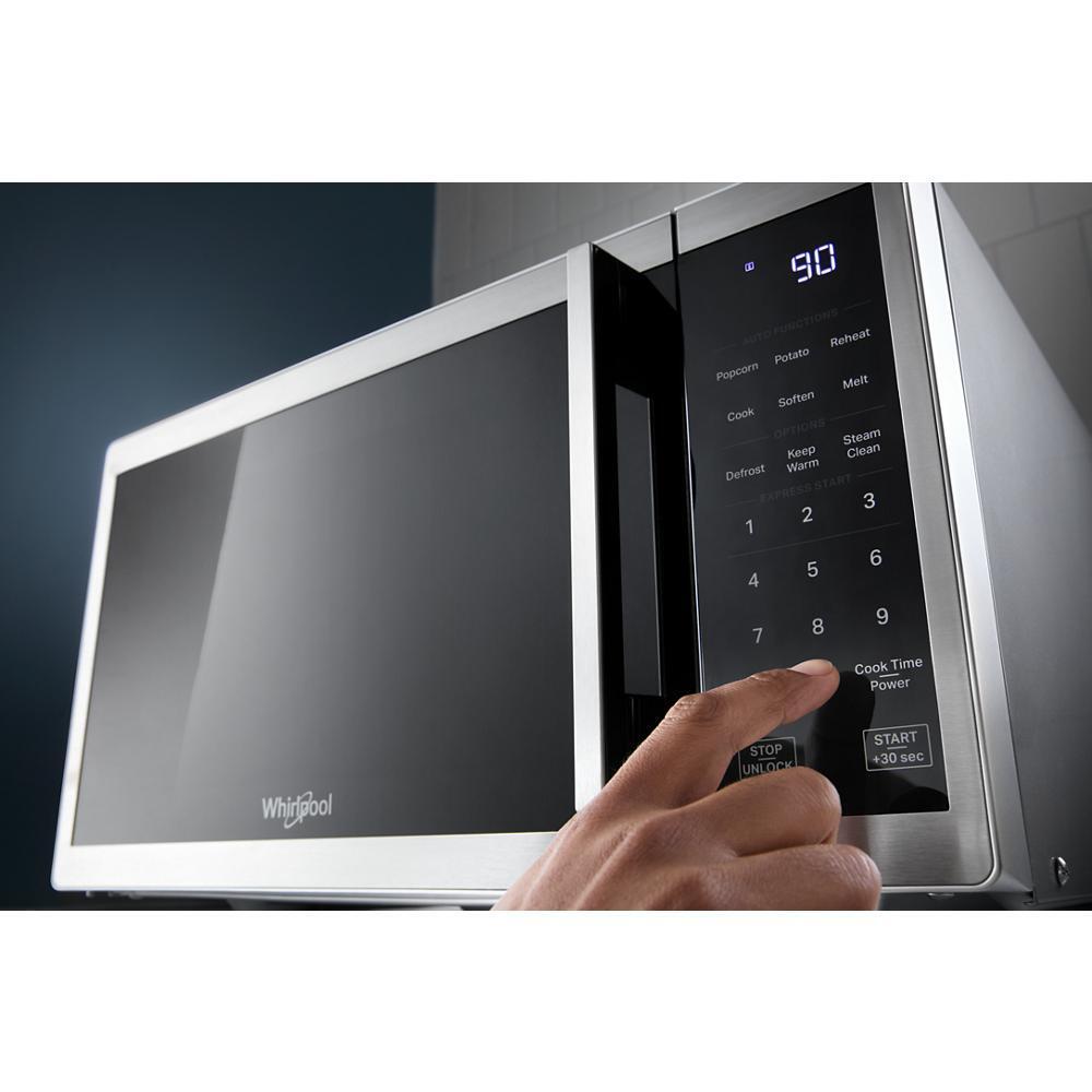 Whirlpool WMCS3019RB 0.9 Cu. Ft. Black Countertop Microwave With Steam Clean - 900 Watt