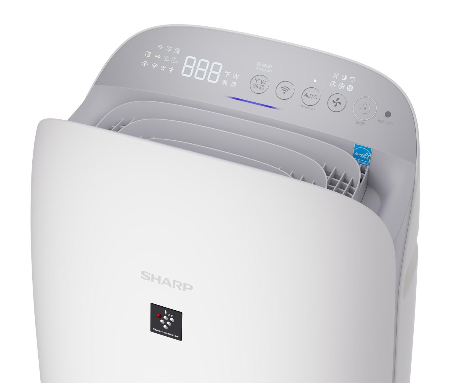 Sharp KCP110UW Sharp Smart Plasmacluster Ion Air Purifier With True Hepa + Humidifier For Extra Large Rooms