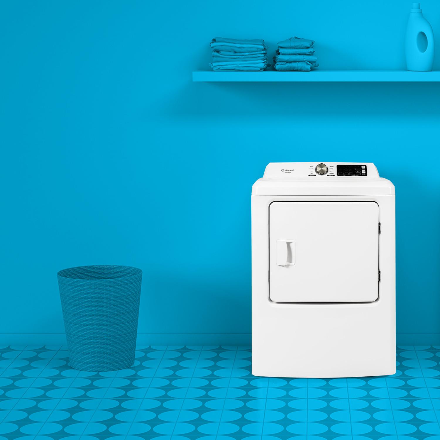 Element Appliance ETD7027GCW Element Electronics 7.0 Cu. Ft. Front Load Gas Dryer - White (Etd7027Gcw)
